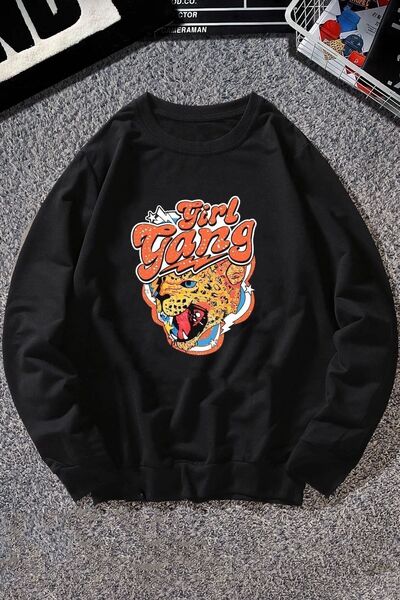 uyguntarz للجنسين فتاة عصابة Crewneck البلوز