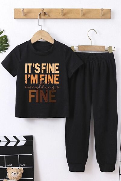uyguntarz Children's Printed Unisex Bottom - Top Tracksuit Set