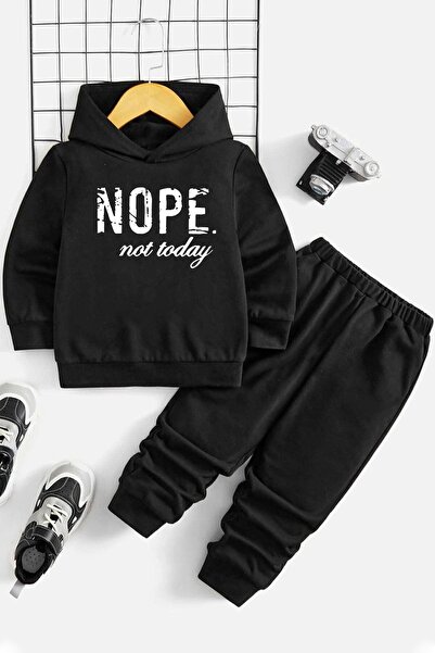 uyguntarz Children's Nope Printed Tracksuit Set