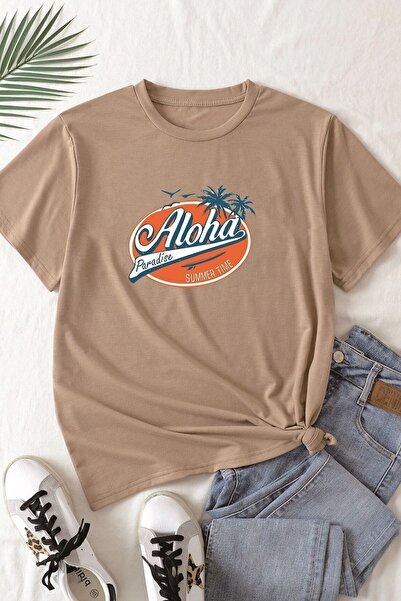 uyguntarz Unisex Aloha Printed T-shirt