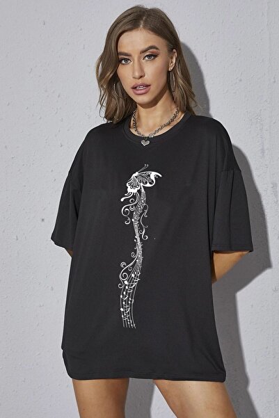 uyguntarz Unisex Butterfly Song Baskılı T-shirt