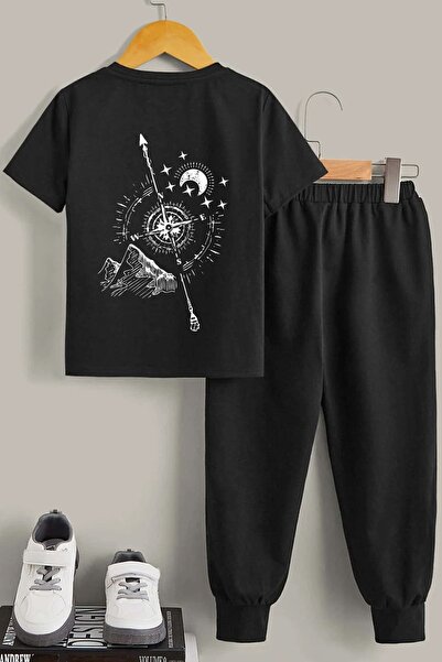 uyguntarz Children's Compass Bottom - Top Tracksuit Set
