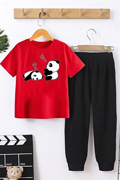 uyguntarz Kids Sleep Panda Bottom - Top Tracksuit Set
