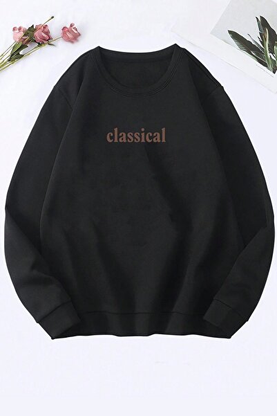 uyguntarz Classical Printed Oversize Sweatshirt