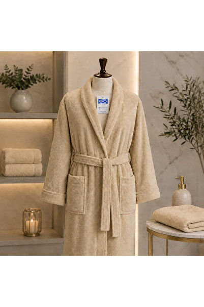 Binown Turkish Robe Plain Piece Light Beige