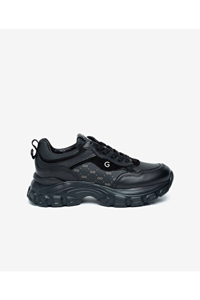 Greyder Kadın Siyah Hakiki Deri Spor Ayakkabı 5K2SA33950
