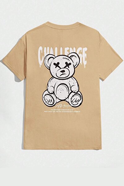 uyguntarz Tricou unisex cu design imprimat Chalenge pe spate