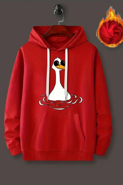 uyguntarz Duck Printed Oversize Sweatshirt