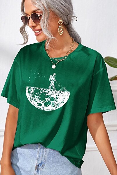 uyguntarz Unisex Space Themed Printed T-shirt