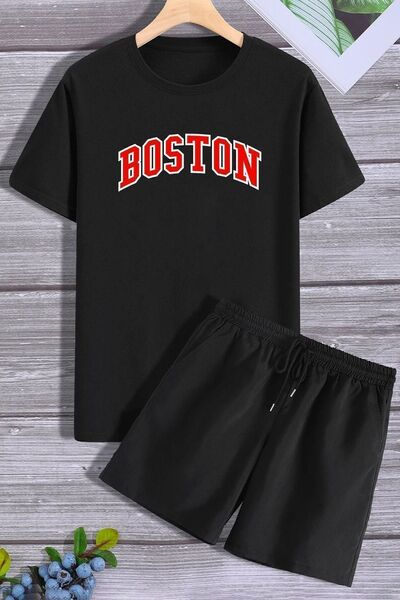 trendypassion Σετ φόρμας μπλουζάκι Boston Shorts