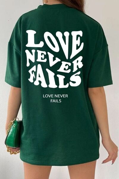 uyguntarz Unisex Love Never Fails Printed T-shirt