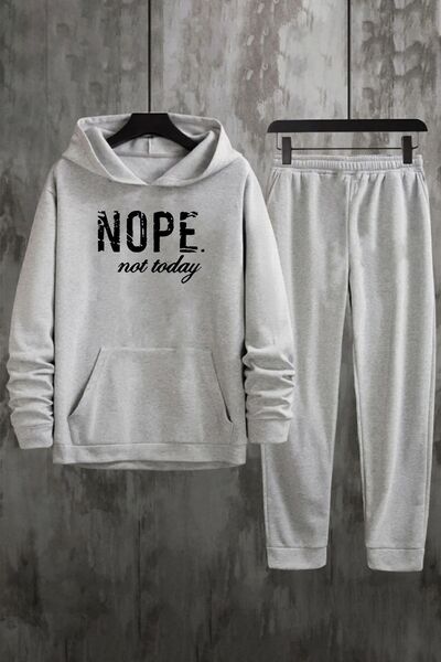 uyguntarz Unisex Nope Printed Tracksuit Set