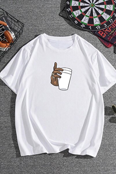 uyguntarz Unisex Tupac Coffee Printed T-shirt