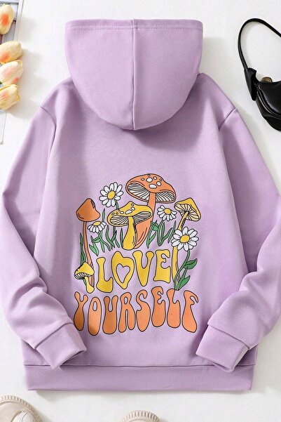 uyguntarz Unisex Oversize Love Yourself Printed Sweatshirt