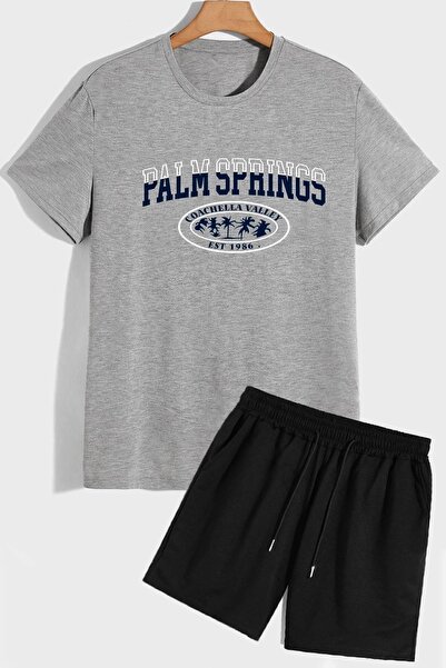 trendypassion Comfortable Design Palm Shorts T-Shirt Tracksuit Set