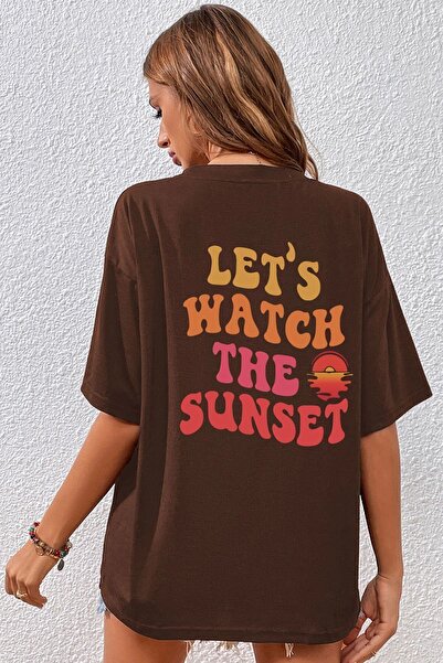 uyguntarz Unisex Lets Watch The Sunset Design Tshirt