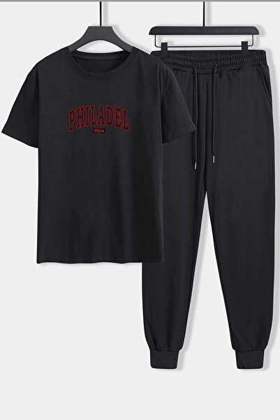 uyguntarz Unisex Philadelphia Printed 2-Piece Tracksuit Set