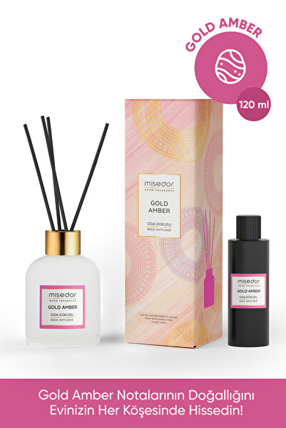 Misedor Gold Amber Çubuklu Oda Kokusu 120 ml