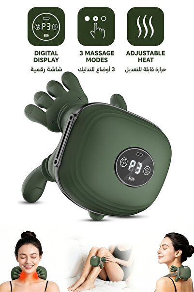 Selirxy Neck & Shoulder Massager with Heat & Digital Display, 3 Modes, Hands-...