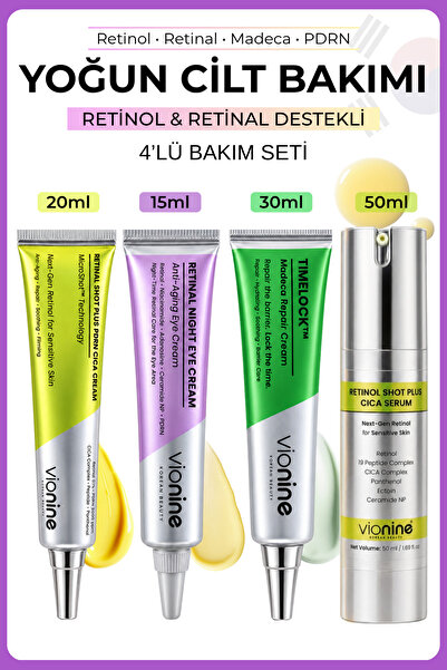 Vio nine Vionine 4’lü Retinol & Retinal Cilt Bakım Seti - Retinol Serum + Ret...