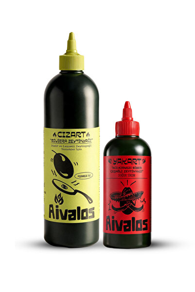 Yakart - Cızart Zeytinyağı Mutfak İkilisi 1250 ml (750 ml Pişirmelik + 330 ml Soğuk Sıkım) Kolay Kullanım