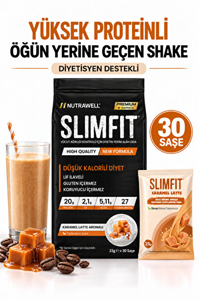 Nutrawell SLIMPACK Karamel Latte 30 Servis Öğün Tozu Shake