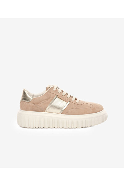 Greyder Kadın Bej Hakiki Deri Sneaker Ayakkabı 5K2SA35371