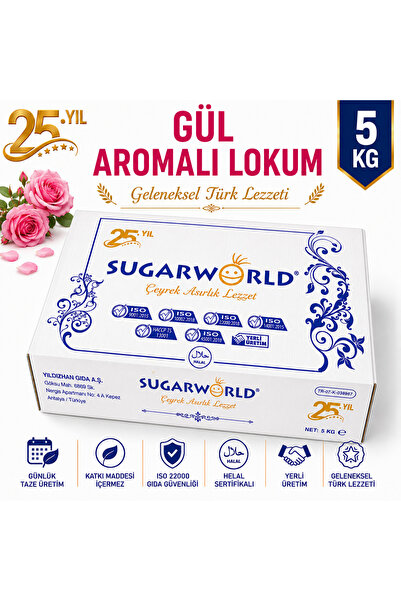 Gül Aromalı Lokum 5 Kg