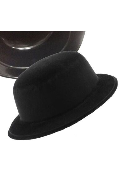 partidolu Halloween Plastik Üzerine Flok Kaplama Siyah Renk Charlie Chaplin Ş...