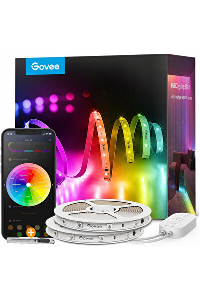 Govee Set bandă LED RGBIC 30m, 2 role x 15m, WiFi, Alexa, Asistent Google, Co...