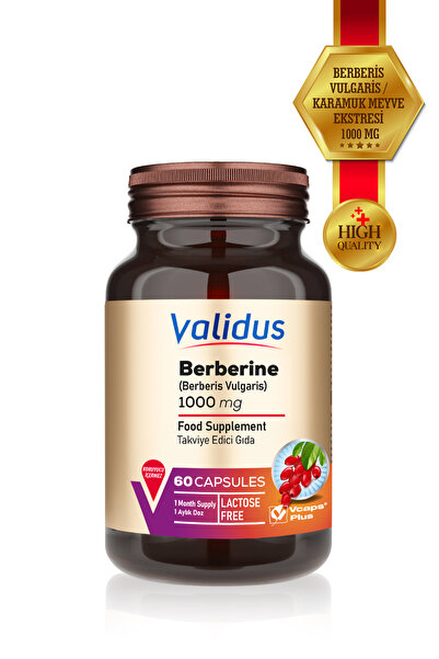 Validus Berberin (Berberis Vulgaris) 1000 Mg 60 Capsules