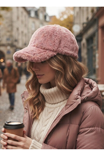 MODA Women's Plush Fuzzy Furry Cap Hat
