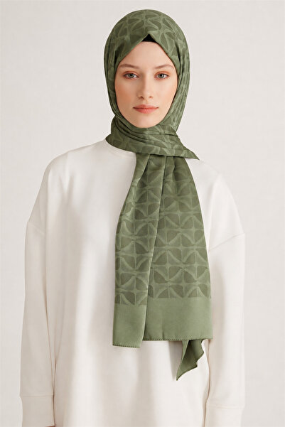 Belli Fresh Geometrik Desen Haki Capri Şal 1 - 247785