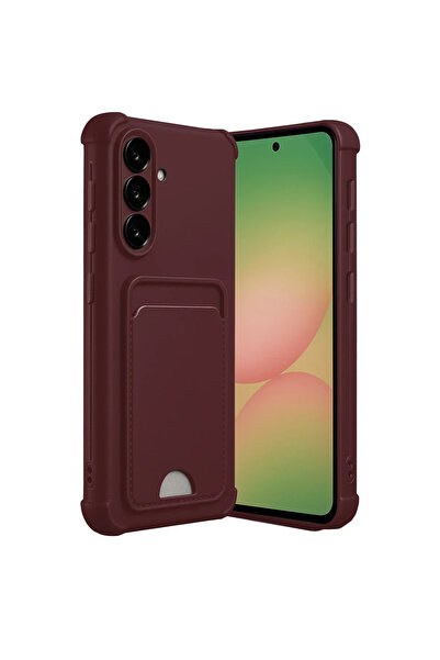 Samsung Galaxy A17 5G Kelvin Kartvizitli Silikon - Bordo