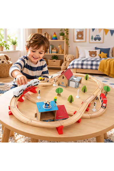 ideal STORE Pista Multifunctionala din Lemn Cargo Express idealSTORE, Include...