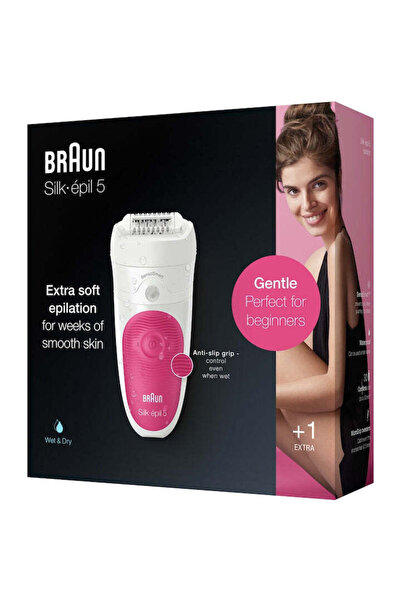 Braun Silk-épil 5 5-500 SensoSmart™ Epilator, Wet & Dry, 28 Tweezers, 2 Speed...