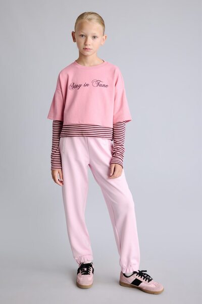 DeFacto Beli Lace-Up Pocket Jogger Fit Modal Sweatpants Girls I1637A826Au