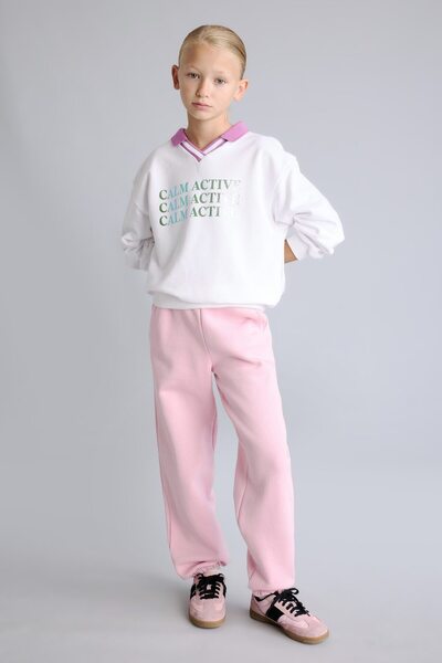 DeFacto Thick Basic Sweatpants with Lace-Up Waist and Elastic Cuffs for Girls...