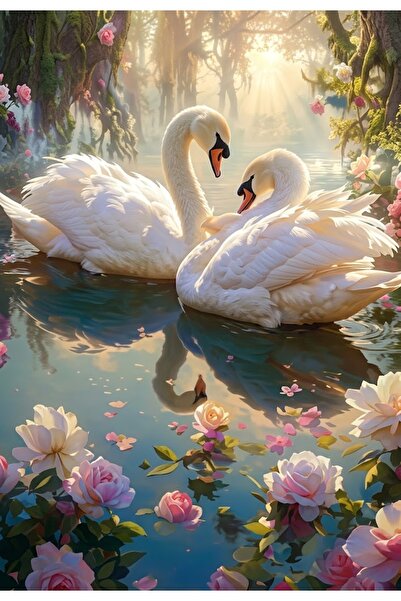 DUCK HOBY 30x40 Boncuklu Taşlı Mozaik Elmas Goblen Elmas Boyama Puzzle Dıamon...