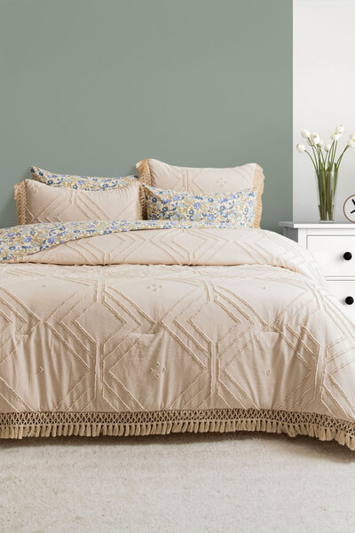 Elart Clara Duvet Cover Bedding Set Beige