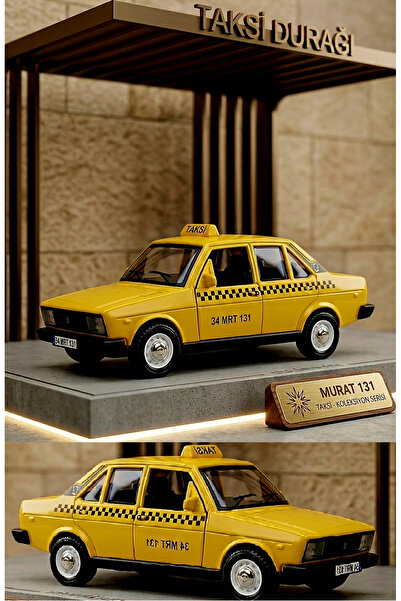 OYUNCAKSAHİLİ Murat 131 Şahin 1980 Sarı Taksi Nostalji Model Metal Araba Kapı...