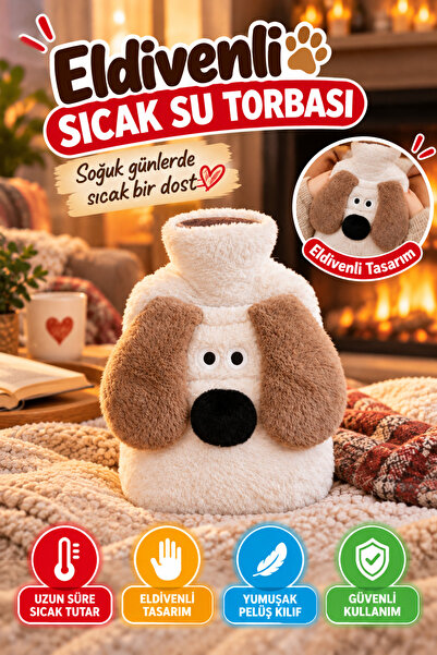 TOYFEST White Gromit Figure Hot Water Bag with Gloves – Plush Cover, Abdomina...