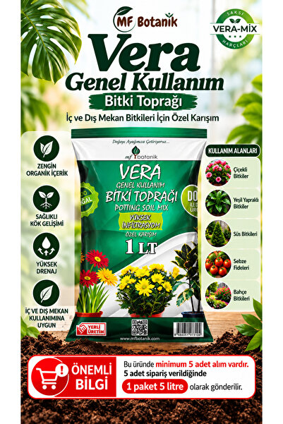 MF Botanik Veramix Genel Kullanım Özel Karışım Iç Ve Dış Mekan Bitki Toprağı ...
