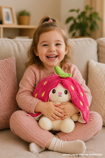 Pababo Strawberry Rabbit with Bag 50 cm