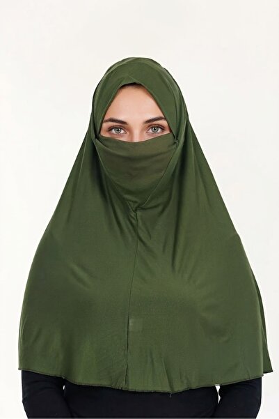 Sensu Peçeli Hazır Türban Pratik Şal Hijab Namaz Örtüsü
