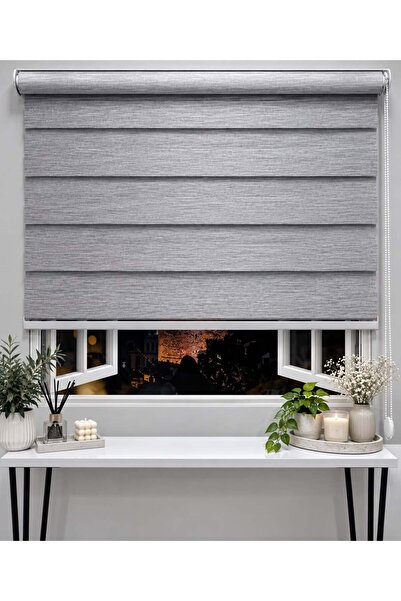 İREMKARAHOME Bambu Raks Gri Zebra Perde