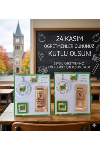 ORGANİZASYON HEDİYEM 50 قطعة هدية عيد المعلم حلقة مفاتيح كبيرة الحجم مع بطاقة...