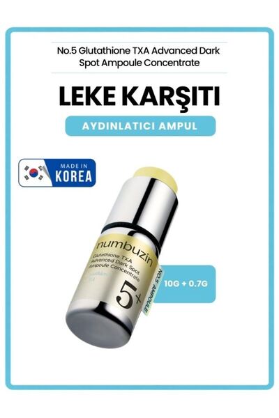 Numbuzin No.5 Glutathione TXA Advanced Dark Spot Ampoule Concentrate (10g+0.7...