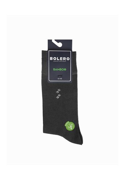 Bolero Men's Premium Seamless Bamboo Socks Smoked Bottom Alta Square Pattern