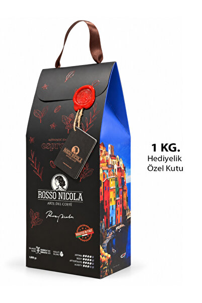 ROSSO NICOLA COFFEE Espresso Çekirdek Kahve, İtalyan Stili, Yumuşak İçim, Yoğ...